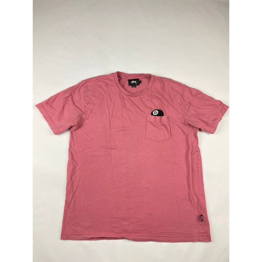 Stussy 8 Ball T-Shirt Men's Size Medium Pink